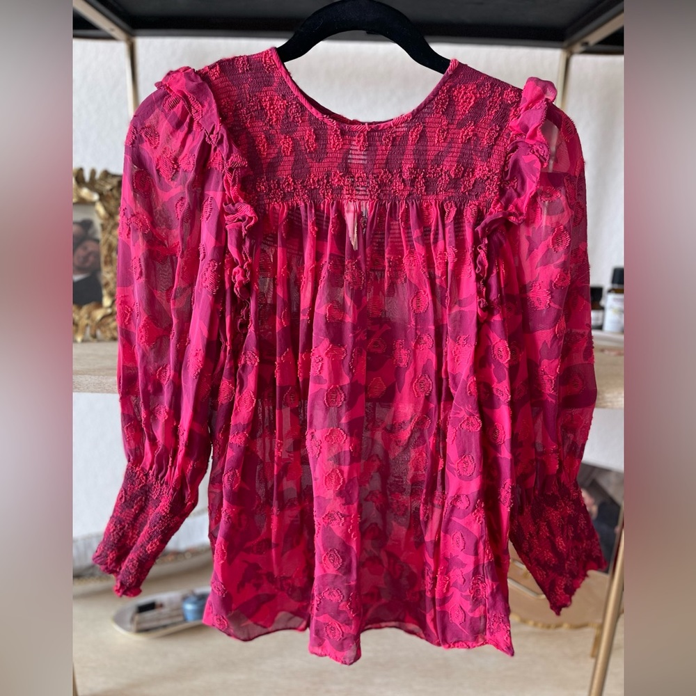 Pink Ruffle top